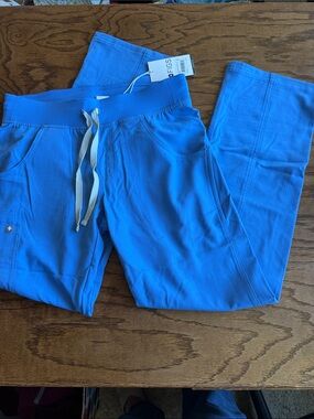 Figs Kade Bright Blue Straight-Leg Scrub Pants NWT